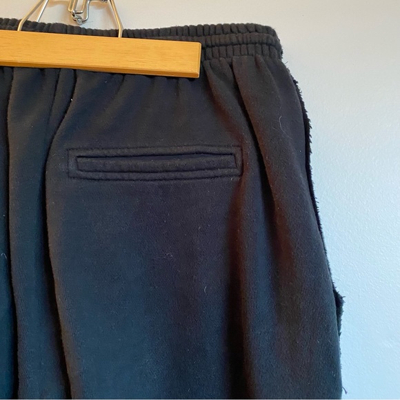 Aerie. Black joggers. Size large. Relaxed fit. Distressed fabric. Cuffed ankles. - Picture 5 of 7